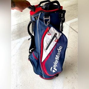 TaylorMade ST golf stand bag, red white and blue, 7 compartments for clubs